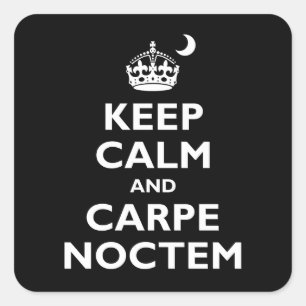 Carpe Noctem! Fyrkantigt Klistermärke