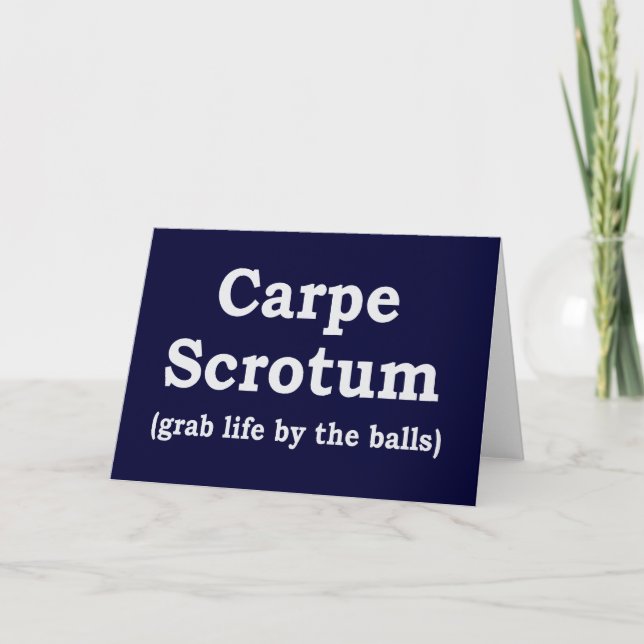 Carpe Scrotum Kort (Framsida)