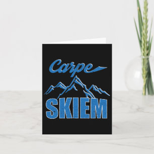 Carpe Skiem Shirt Funny Winter Skiing Snowboarding Kort