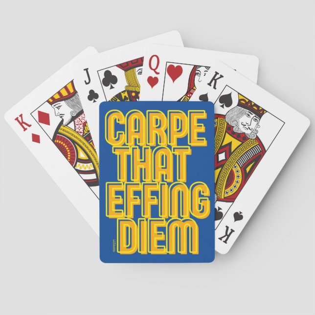 CARPE SOM EFFF DIEM Latin-citat Casinokort (Baksidan)