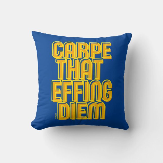 CARPE SOM EFFF DIEM Latin-citat Kudde (Framsida)