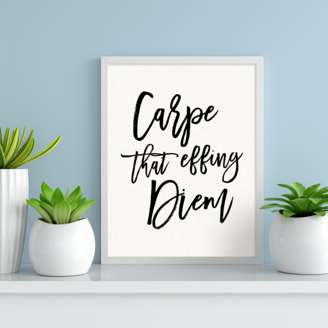 Carpe som ger ut Diem Hand lät citat Poster (Skapare uppladdad)