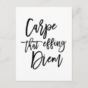 Carpe som ger ut Diem Hand lät citat Vykort