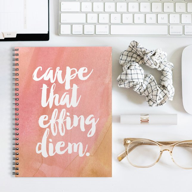 Carpe that Effing Diem | RO Anteckningsbok Med Spiral (Skapare uppladdad)