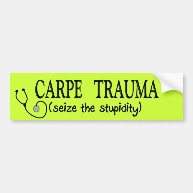 Carpe trauma (gripa stupidityen), bildekal (Framsidan)