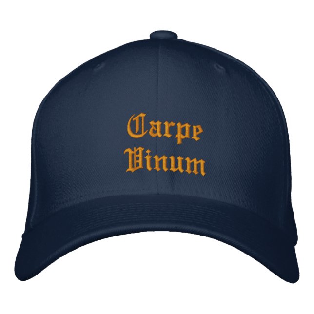 Carpe Vinum (Sieze the Vin)-ballast Broderad Keps (Framsida)