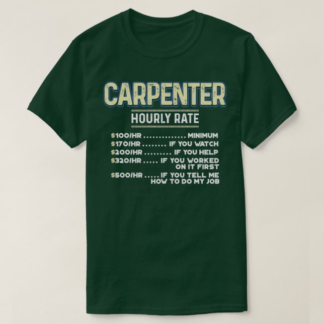 Carpenter (40) t shirt (Design framsida)