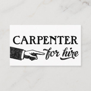 Carpenter Affärskort - Coolans Vintage Visitkort