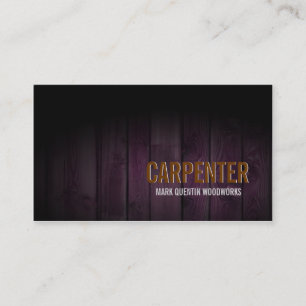Carpenter Affärskort Mörk Wood Visitkort
