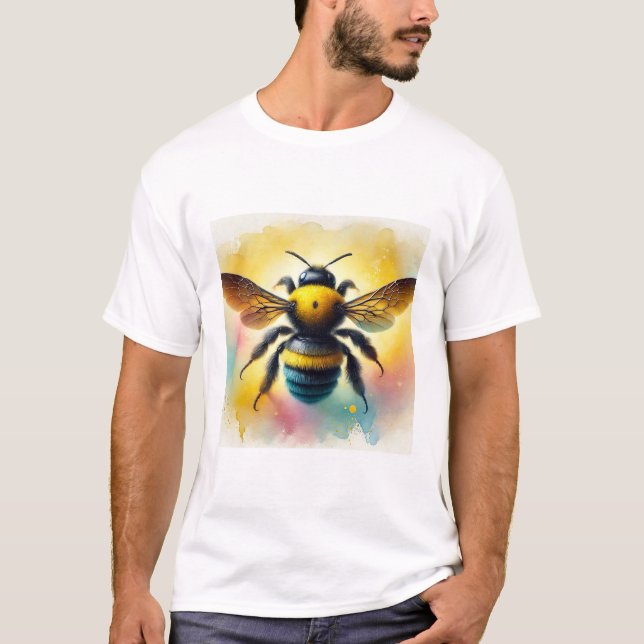 Carpenter bee 041024AREF116 - Watercolor T Shirt (Framsida)