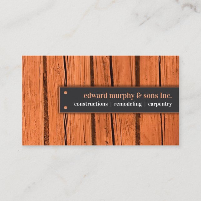 Carpenter Business Card Template Visitkort (Framsida)