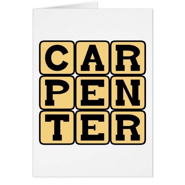 Carpenter, Byggande karriär Hälsningskort (Framsidan)