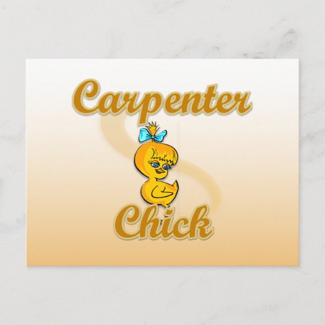 Carpenter Chick Vykort (Framsida)