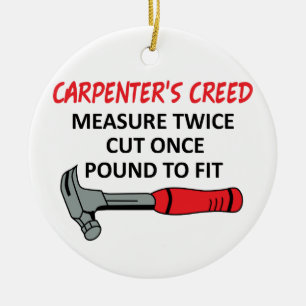 Carpenter Creed Julgransprydnad Keramik