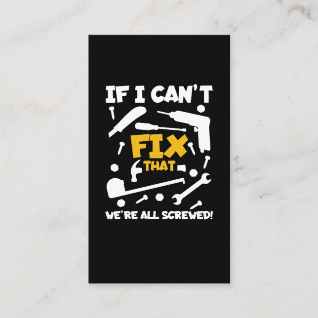 Carpenter Dad Craftsman Husband Handyman Visitkort (Framsida)