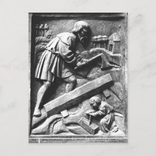 Carpenter, detaljer från ett altarstycke vykort