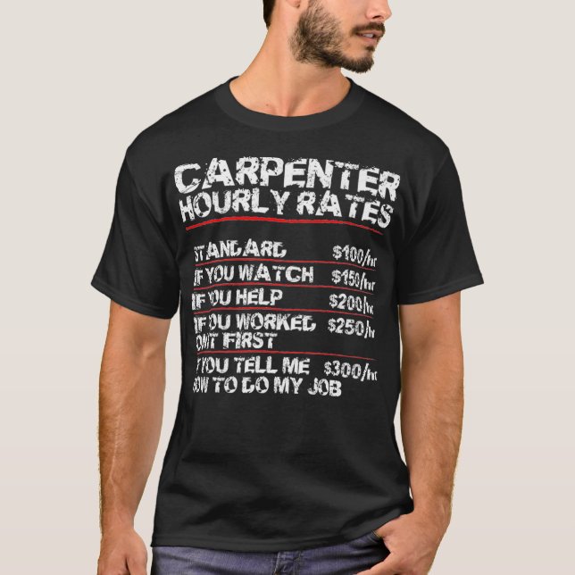 Carpenter Gag-nummer för fontters timtaxor T Shirt (Framsida)