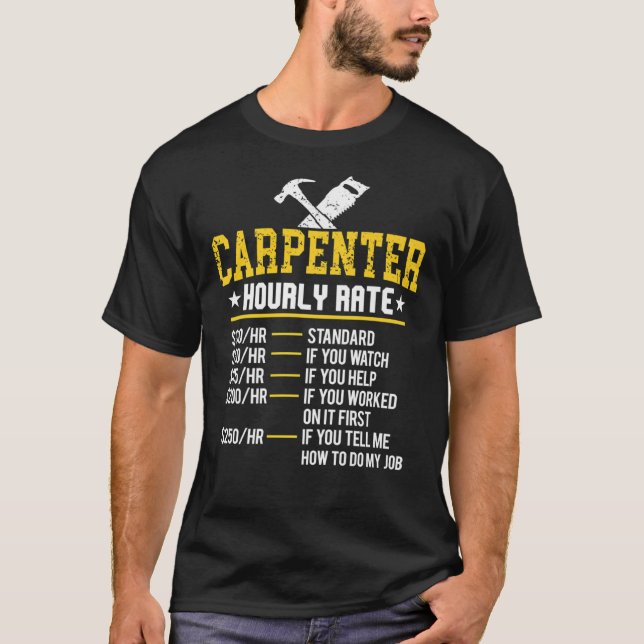 Carpenter Gifts for Joiner &amp; other Woodworker  T Shirt (Framsida)