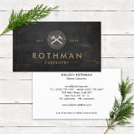 Carpenter Handyman Hammer Saw Visitkort