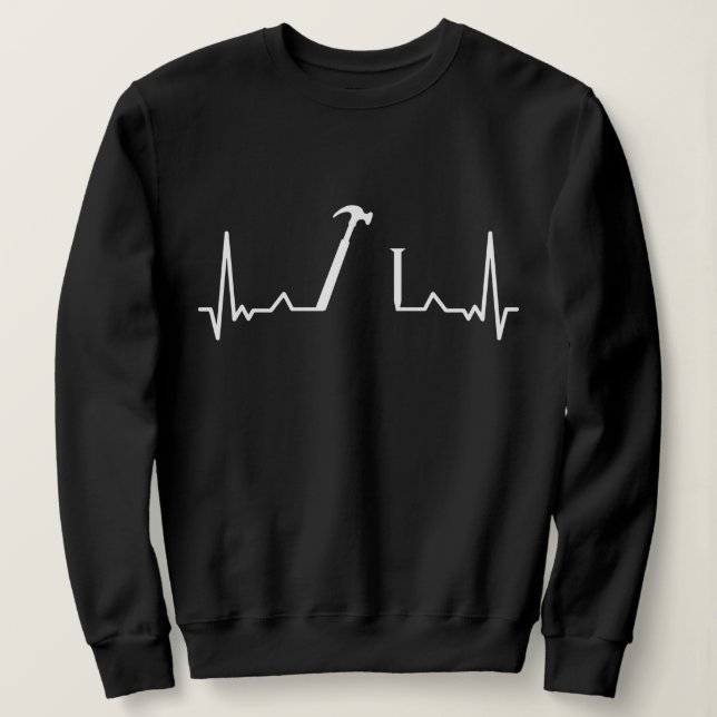 Carpenter Heartslag Karpentry woodworking Gift T Shirt (Design framsida)