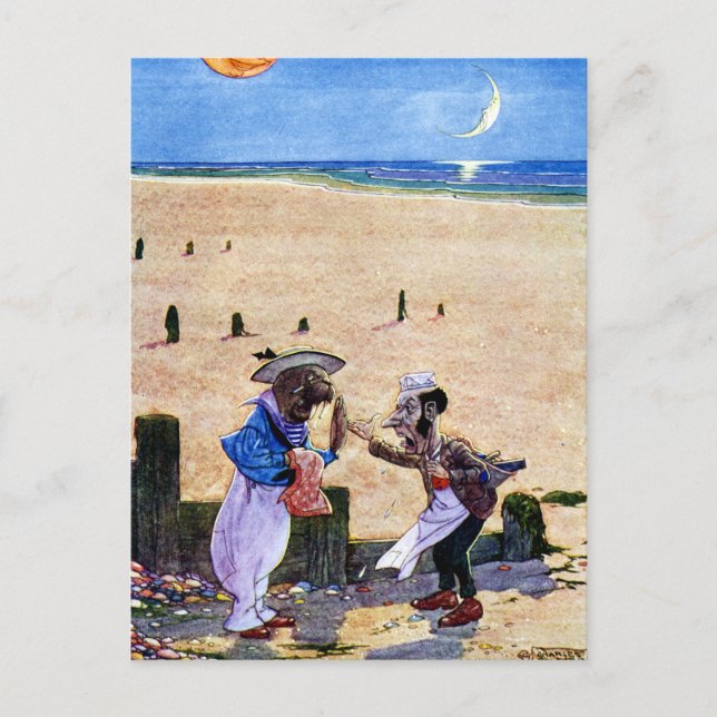 Carpenter och Walrus - Alice i underlandet Vykort (Framsida)