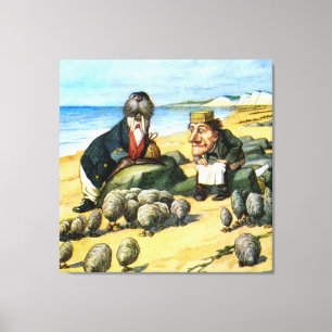 Carpenter och Walrus i Wonderland Canvastryck