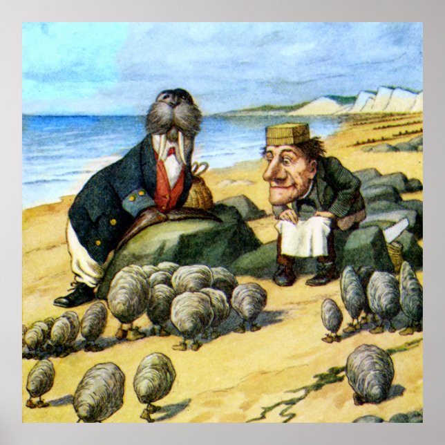 Carpenter och Walrus i Wonderland Poster (Framsidan)