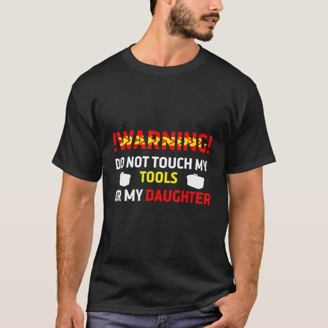 Carpenter Pappa My Verktyg och min dotter T Shirt (Framsida)
