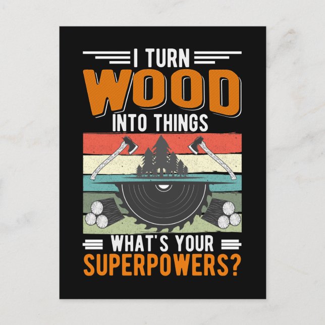 Carpenter Pappa Woodworking Crateur Make Vykort (Framsida)