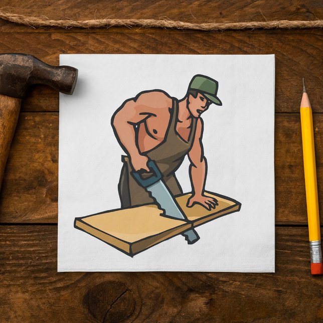 Carpenter Papper Napkins Pappersservett (Skapare uppladdad)