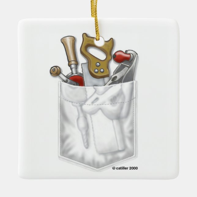 Carpenter Pocket-ornament Julgransprydnad Keramik (Framsida)
