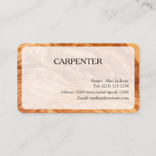CARPENTER Redigerbar visitkortsmall Visitkort