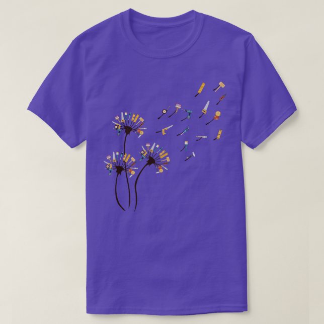 Carpenter Shirt Dandelion Carpenter Älskare T (Design framsida)