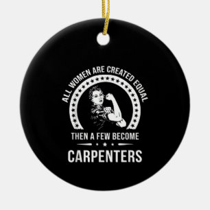 Carpenter Shirt for Women Carpenter Julgransprydnad Keramik