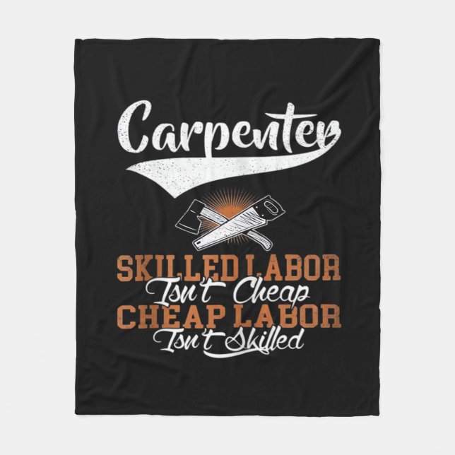 Carpenter Skilled Labour är inte Billigt Oversized Fleecefilt (Framsidan)
