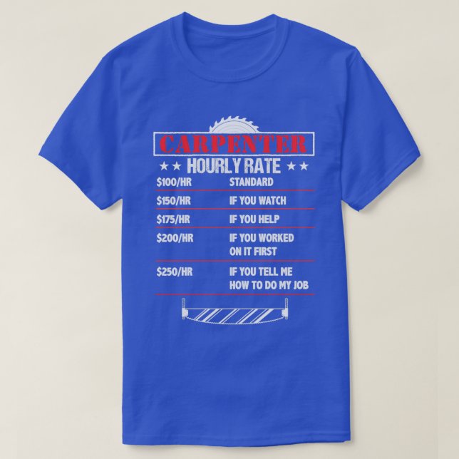 Carpenter-timtaxering för ynka Carpenter-joke T Shirt (Design framsida)