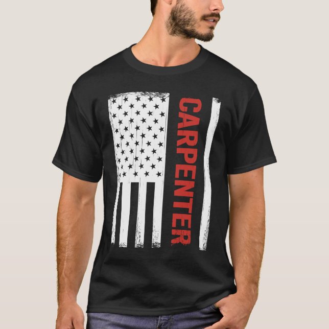 Carpenter USA flagga för m T Shirt (Framsida)