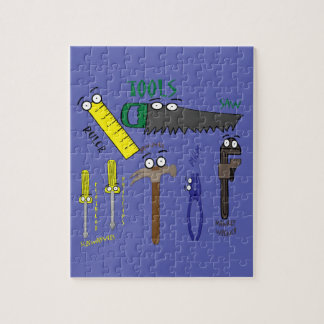 Carpenter Verktyg Whimsical Tecknad Art Pussel