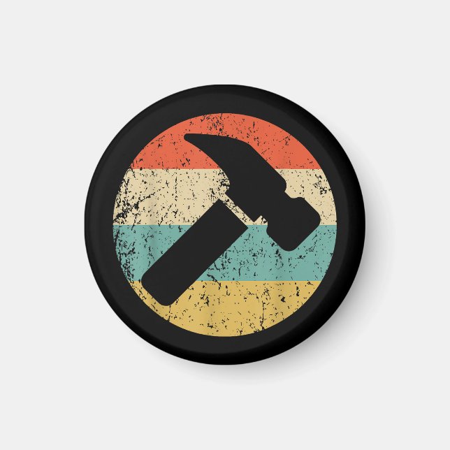 Carpenter Vintage Retro Hammer Magnet (Framsidan)