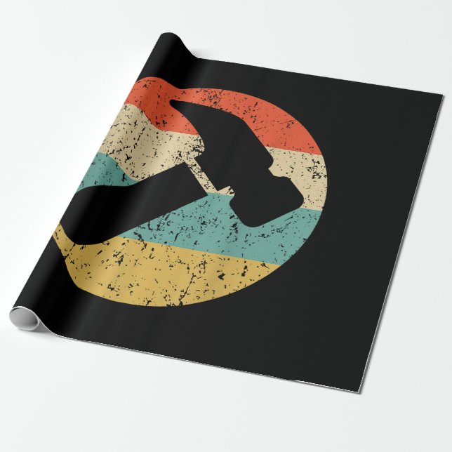 Carpenter Vintage Retro Hammer Presentpapper (Utrullad)