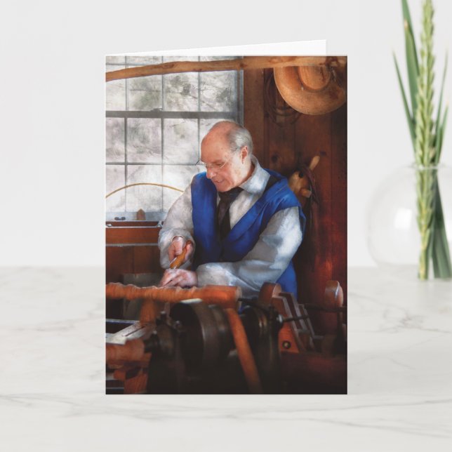 Carpenter - Woodturner Helgkort (Framsida)