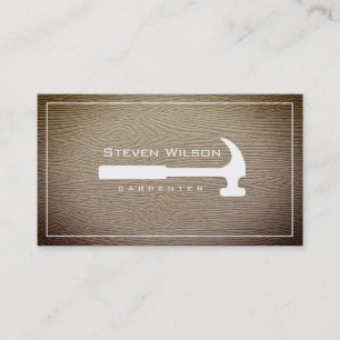 Carpenter Woodwork Professionell Verktyg Rustic Wo Visitkort