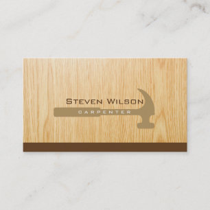 Carpenter Woodworkers Professionell Verktyg Wood Visitkort