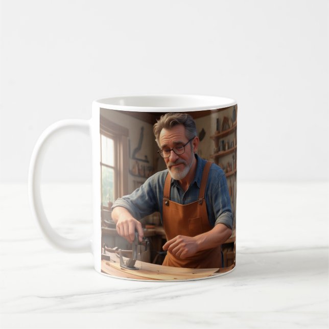 Carpenter/Woodworking-arbetare Kaffemugg (Vänster)