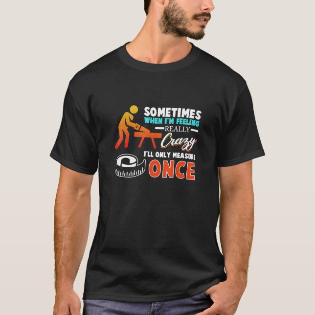 Carpenter Woodworking Funny present Pappa Far T Shirt (Framsida)