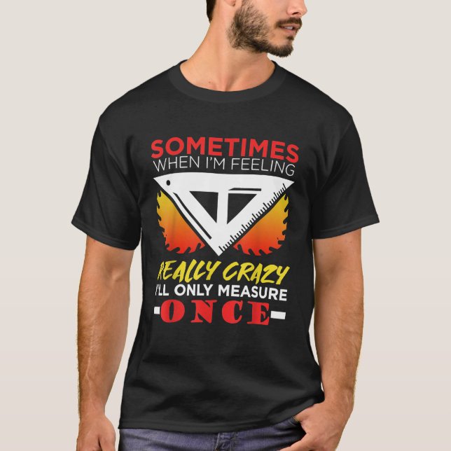 Carpenter Woodworking Funny present Pappa Far T Shirt (Framsida)