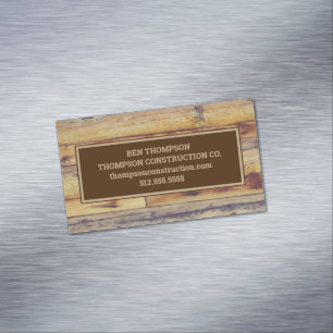 Carpenter Woodworking Handyman Construction Worker Magnetiska Visitkort