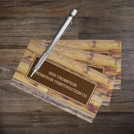 Carpenter Woodworking Wood Construction Company Visitkort