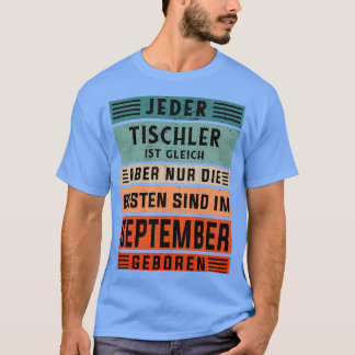 Carpenterfödelsedagen september fött hantverksföre t shirt