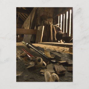 Carpenters Busy Workshop Postcard Vykort